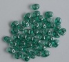 Superduo Green Emerald Tr Shimmer Miniduo  50720-14400 Czech  Beads x 10g